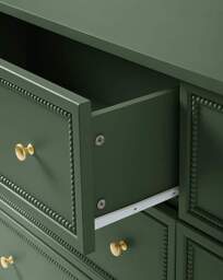 Darcy Bobbin Trim Large Chest of Drawers Green - thumbnail 2