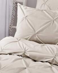 Serene Lara Duvet Cover Set Natural - Serene - Size: SINGLE - thumbnail 2