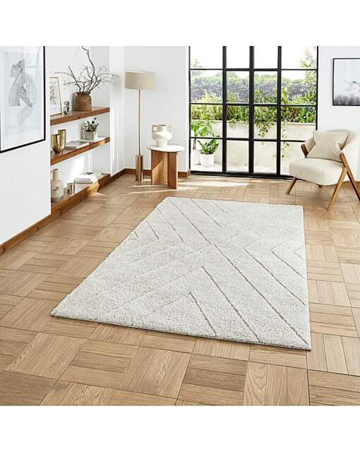 Think Rugs Ideal Shaggy Berber Rug Silver - Think Rugs - Size: 120X170 - image 1