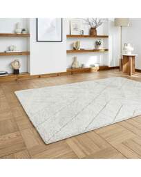 Think Rugs Ideal Shaggy Berber Rug Silver - Think Rugs - Size: 120X170 - thumbnail 4
