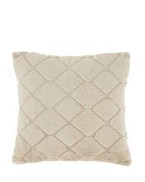 Cosy Diamond Cushion Natural - Catherine Lansfield - Size: 43X43 - thumbnail 3