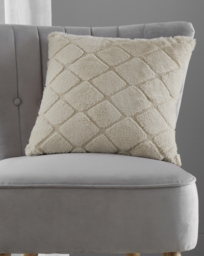 Cosy Diamond Cushion Natural - Catherine Lansfield - Size: 43X43 - thumbnail 1