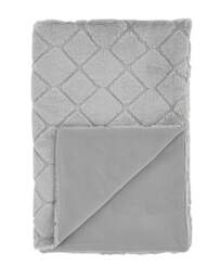 Cosy Diamond Throw Silver - Catherine Lansfield - Size: 130X170 - thumbnail 3