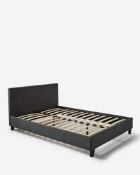 Hayden Fabric Bed Frame Charcoal - Essential Collection - Size: DOUBLE - thumbnail 2