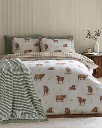 Catherine Lansfield Angus Duvet Set Natural - Catherine Lansfield - Size: S KING - thumbnail 5
