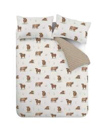 Catherine Lansfield Angus Duvet Set Natural - Catherine Lansfield - Size: S KING - thumbnail 2