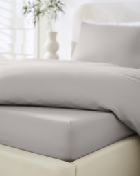 Non Iron Plain Dye 30cm Fitted Sheet Mink - JD Williams - Size: DOUBLE - thumbnail 1