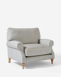 Naomi Stripe Armchair Blue - JD Williams - thumbnail 4