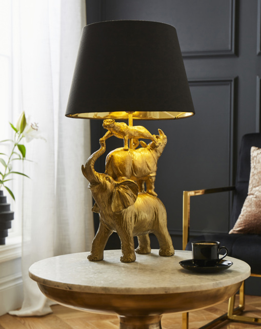 Joanna Hope Stacking Animals Table Lamp Gold/Black - Joanna Hope - image 1