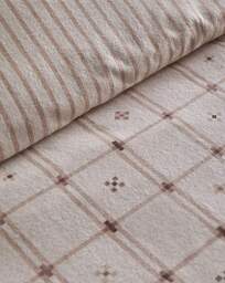 D & D Cottage Check Duvet Cover Set Natural - Dreams & Drapes - Size: KING - thumbnail 2