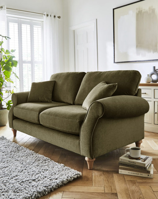 Julipa Colston Chenille 3 Seater Sofa Moss - Julipa - image 1