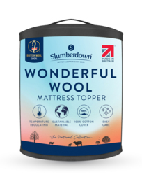 SLD Wonderful Wool Mattress Topper White - Slumberdown - Size: DOUBLE