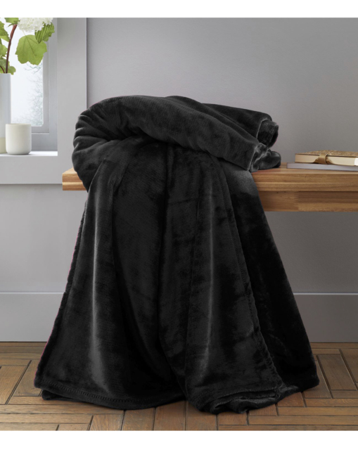 Raschel Velvet Throw Black - Catherine Lansfield - Size: 130X170 - image 1
