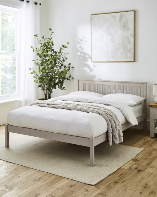 Bosworth Bed Frame with 3 Layer Mattress Taupe - JD Williams - Size: DOUBLE - image 1