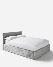 Hayden Ottoman Bed Frame Silver - Essential Collection - Size: SINGLE