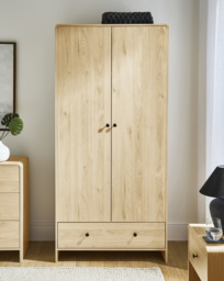 Mollie Double Wardrobe OAK Effect - JD Williams