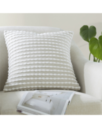 Catherine Lansfield Stab Stitch Cushion Natural - Catherine Lansfield - Size: 43X43CM - thumbnail 1