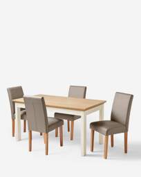 Julipa Ashford Table 4 Seater Set Cream/Grey - Julipa - thumbnail 3