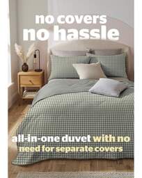 Silentnight Summer Breeze 2.5 Tog Duvet Sage Gingham/Sage - Silentnight - Size: DOUBLE - thumbnail 2