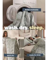 Silentnight Summer Breeze 2.5 Tog Duvet Sage Gingham/Sage - Silentnight - Size: DOUBLE - thumbnail 5