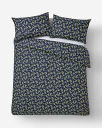 Christmas Mistletoe Duvet Cover Set Navy/Green - JD Williams - Size: S KING - thumbnail 4