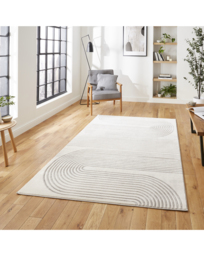 Think Rugs Apollo Modern Linear Rug Grey/Ivory - Think Rugs - Size: 80X150