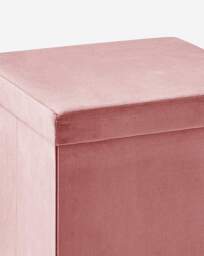 Velvet Foldable Storage Ottoman Cube Pink - JD Williams - thumbnail 5