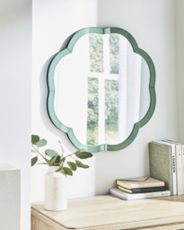 Julipa Coloured Glass Wall Mirror Green - Julipa - thumbnail 1