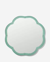 Julipa Coloured Glass Wall Mirror Green - Julipa - thumbnail 2