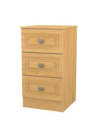 Richmond 3 Drawer Bedside Table Warm OAK - Welcome - thumbnail 4