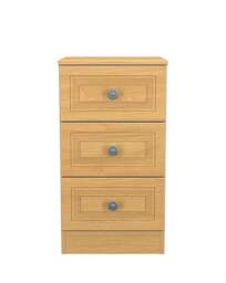 Richmond 3 Drawer Bedside Table Warm OAK - Welcome - thumbnail 2