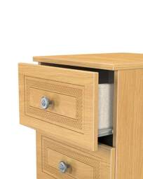 Richmond 3 Drawer Bedside Table Warm OAK - Welcome - thumbnail 3