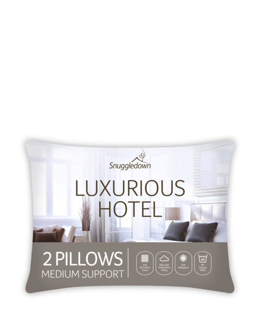 Snuggledown Luxurious Hotel Pillows White - Snuggledown - Size: PAIR - image 1