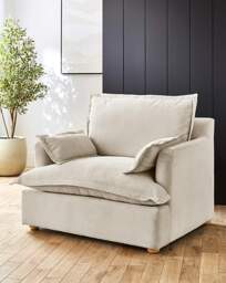 Naya Pillowback Armchair Natural - JD Williams - thumbnail 1