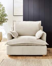 Naya Pillowback Armchair Natural - JD Williams - thumbnail 3