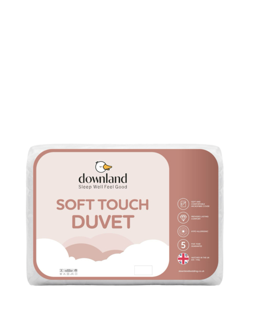 Downland Soft Touch 13.5 Tog Duvet White - Downland - Size: SINGLE - image 1