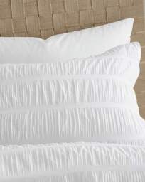 Catherine Lansfield Seersucker Duvet Set White - Catherine Lansfield - Size: S KING - thumbnail 2