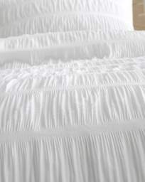Catherine Lansfield Seersucker Duvet Set White - Catherine Lansfield - Size: S KING - thumbnail 3