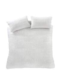 Catherine Lansfield Seersucker Duvet Set White - Catherine Lansfield - Size: S KING - thumbnail 5