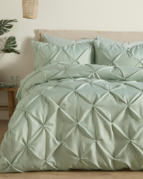 Serene Lara Duvet Cover Set Sage - Serene - Size: DOUBLE
