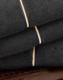 Bianca Zero Twist Satin Stitch Towel Black - Bianca - Size: Bath Towel - thumbnail 5