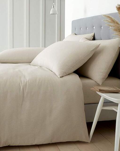 Catherine Lansfield Cotton Duvet Set Cream - Catherine Lansfield - Size: DOUBLE - image 1