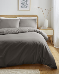 Non Iron Plain Dye Duvet Cover Charcoal - JD Williams - Size: KING - thumbnail 1