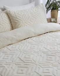 Tufted Snowflake Fleece Duvet Set Cream - JD Williams - Size: KING - thumbnail 3