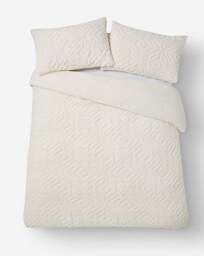Tufted Snowflake Fleece Duvet Set Cream - JD Williams - Size: KING - thumbnail 4