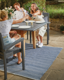Woven Herringbone Indoor/Outdoor Rug Navy - My Mat - Size: 120X170 - thumbnail 1