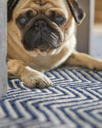 Woven Herringbone Indoor/Outdoor Rug Navy - My Mat - Size: 120X170 - thumbnail 2