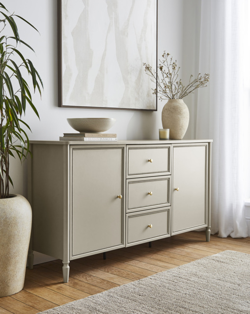 Darcy Bobbin Trim Large Sideboard Natural - Julipa - image 1