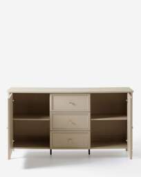 Darcy Bobbin Trim Large Sideboard Natural - Julipa - thumbnail 3