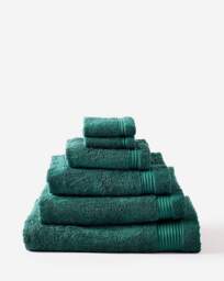 Egyptian Cotton 600gsm Towel Green Forest Green - JD Williams - Size: Pair Face Cloths - thumbnail 3